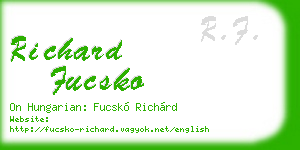 richard fucsko business card