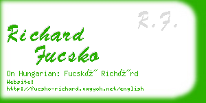 richard fucsko business card